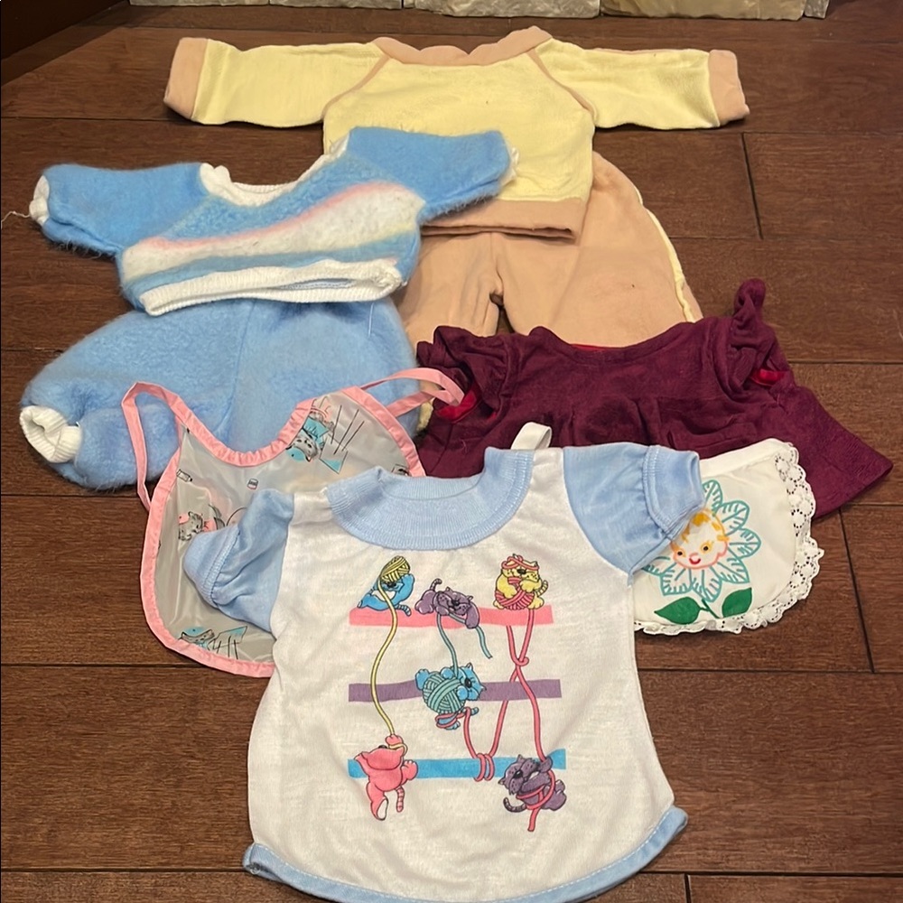 Vintage Baby Doll Clothing Set - Multicolor